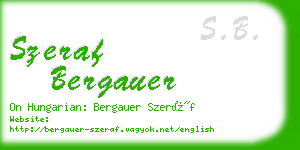 szeraf bergauer business card